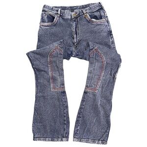 VTG ROYAL HIGHNESS women's equestrian high rise knee patch breech jeans, 32L.